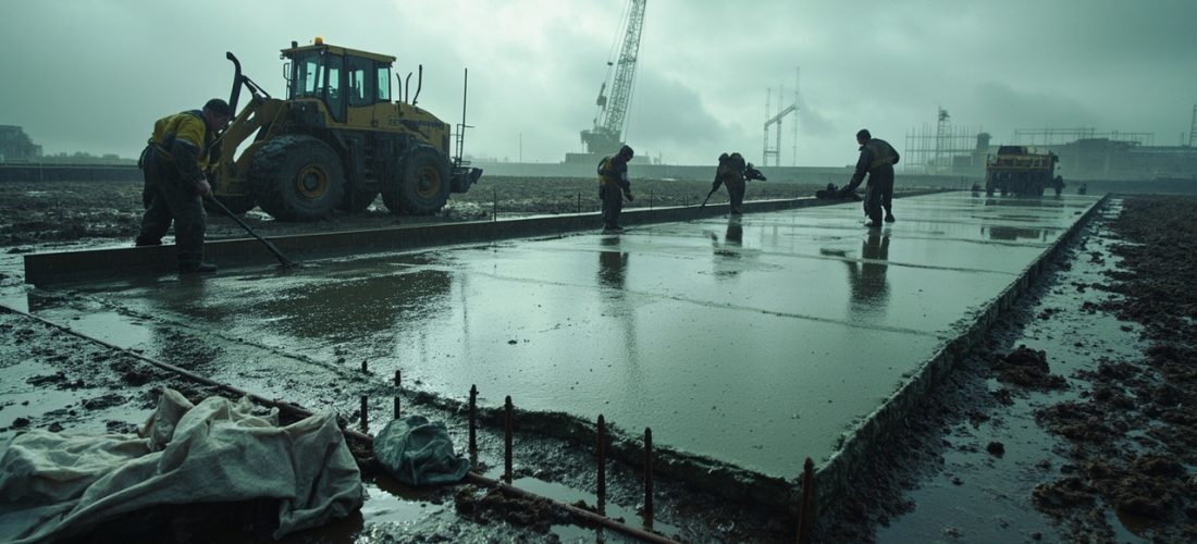 béton sous la pluie : comment le couler sans défaut