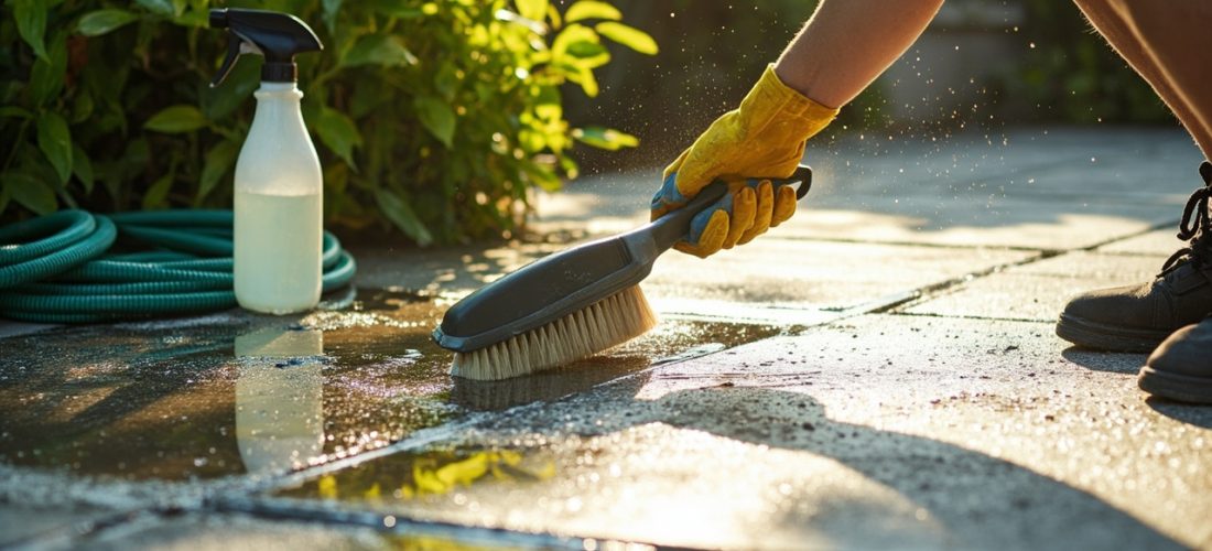 nettoyer une terrasse en béton: 7 astuces efficaces