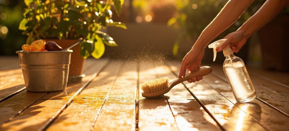 terrasse en bois : 7 recettes efficaces pour le nettoyage